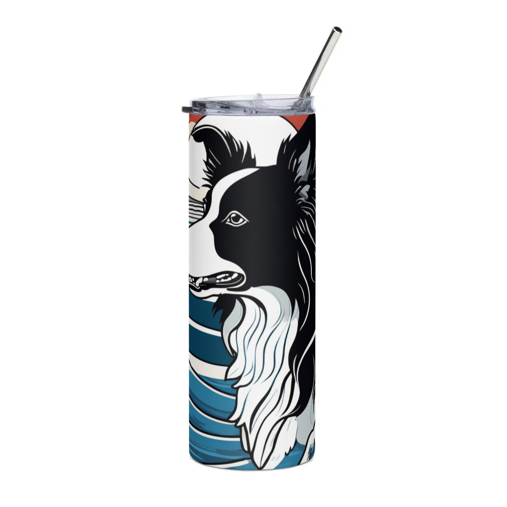PugMug Custom Border Collie Stainless Steel Tumbler