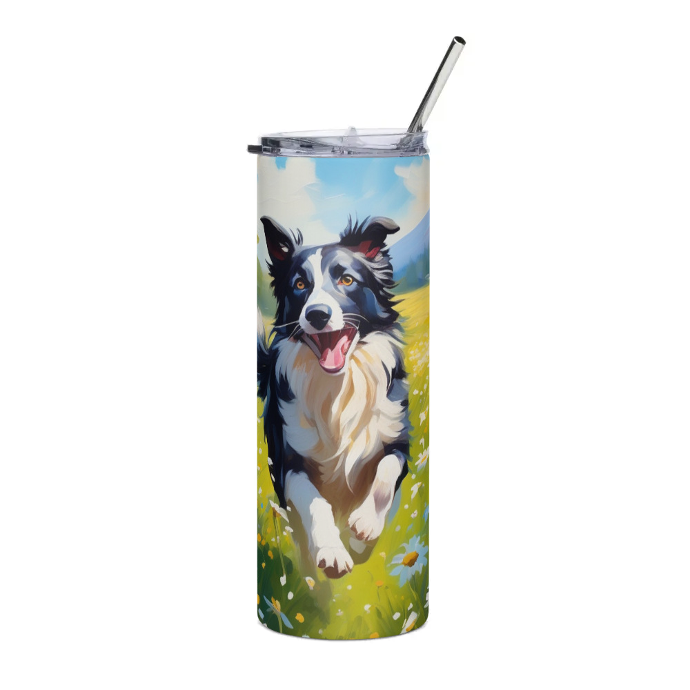 PugMug Custom Border Collie Stainless Steel Tumbler