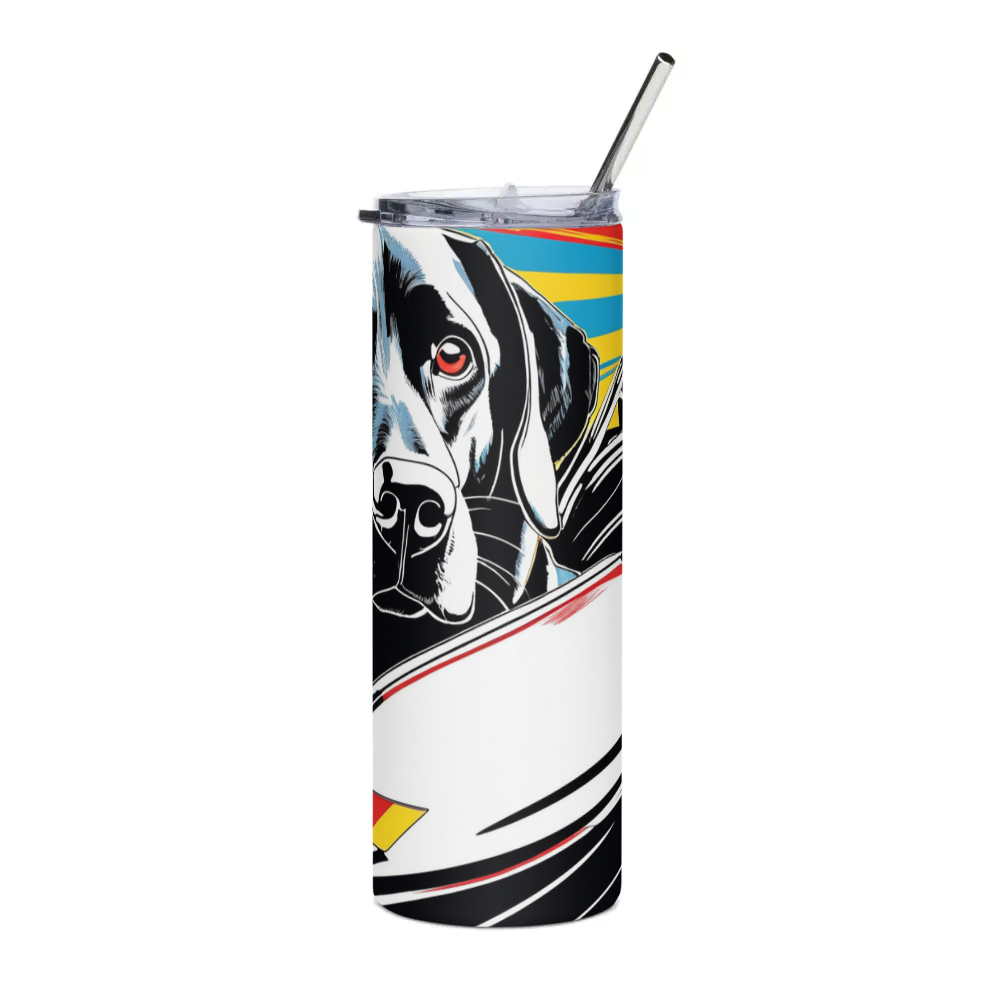 PugMug Custom Black Labrador Retriever Stainless Steel Tumbler