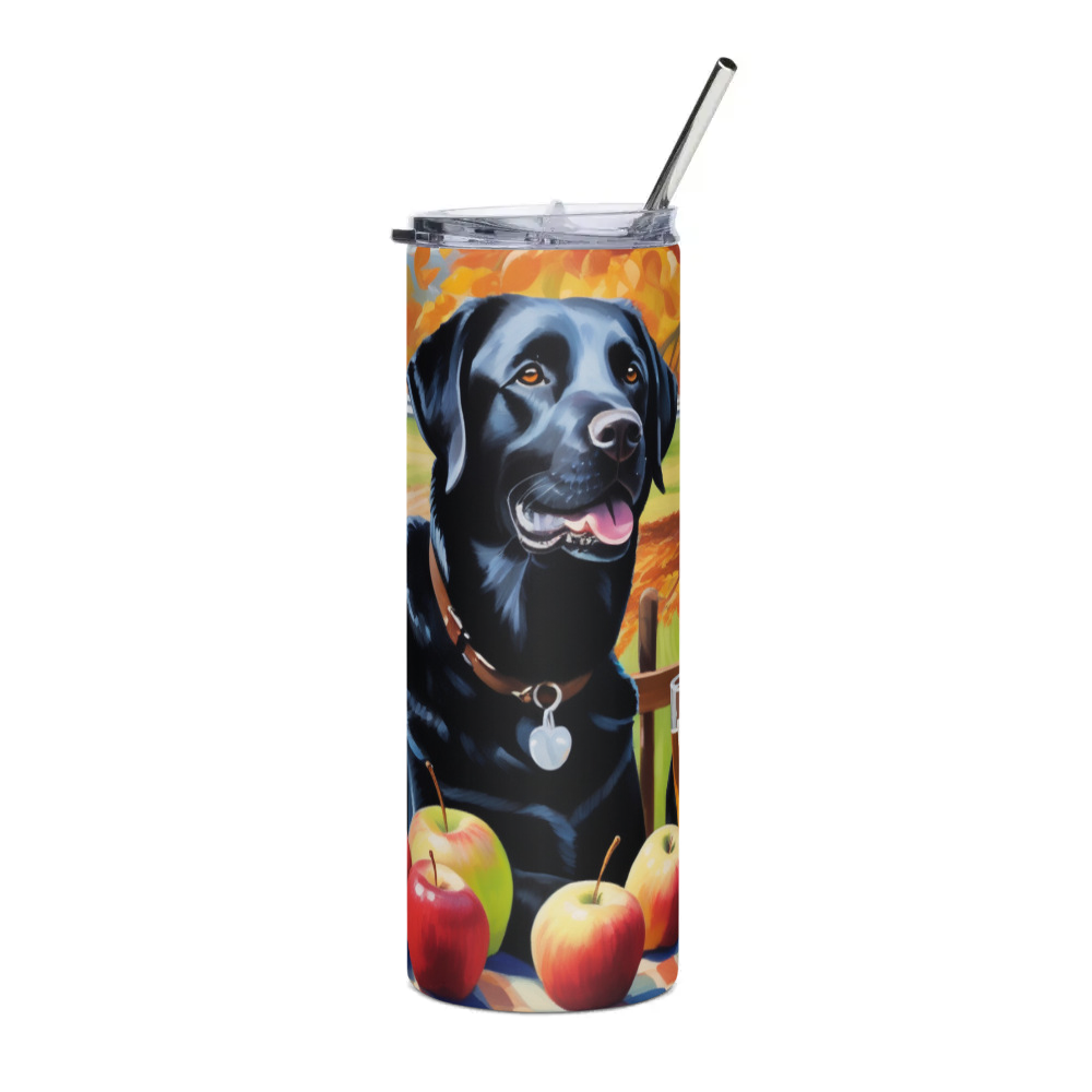 PugMug Custom Black Labrador Retriever Stainless Steel Tumbler