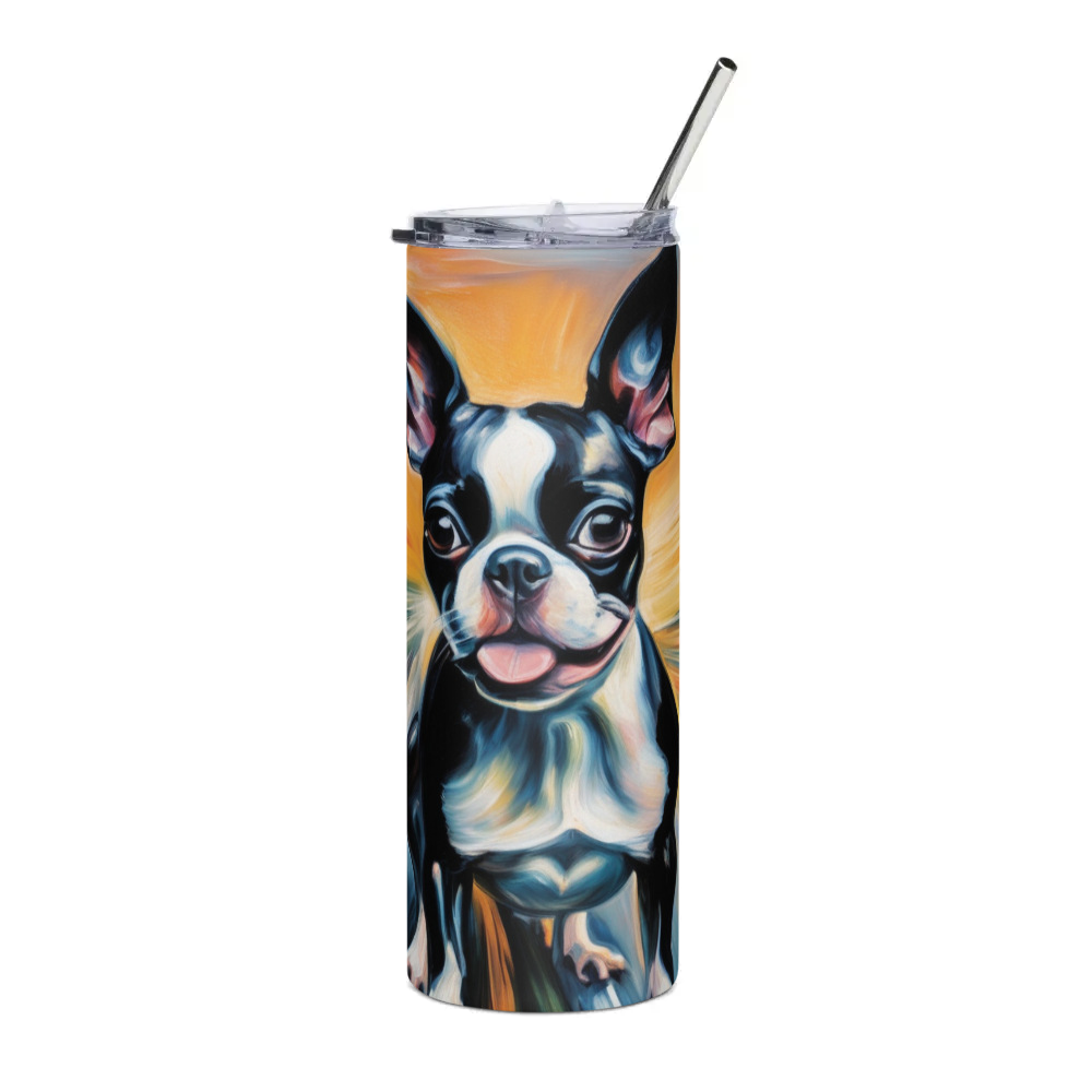 PugMug Custom Boston Terrier Stainless Steel Tumbler