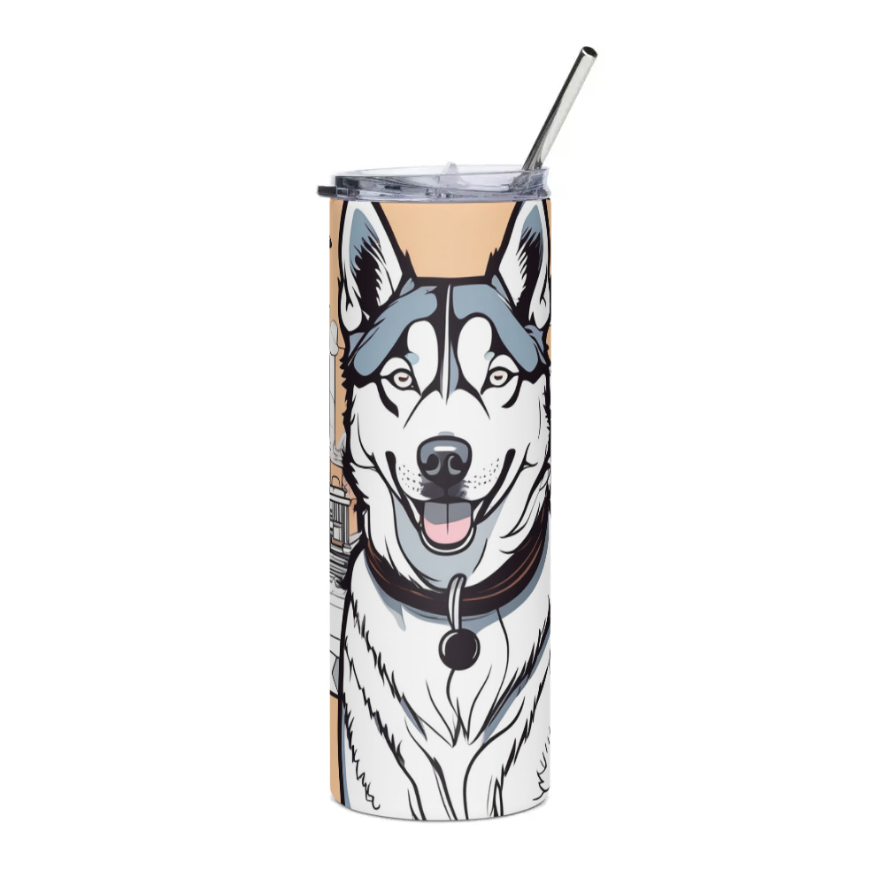 PugMug Custom Siberian Husky Stainless Steel Tumbler