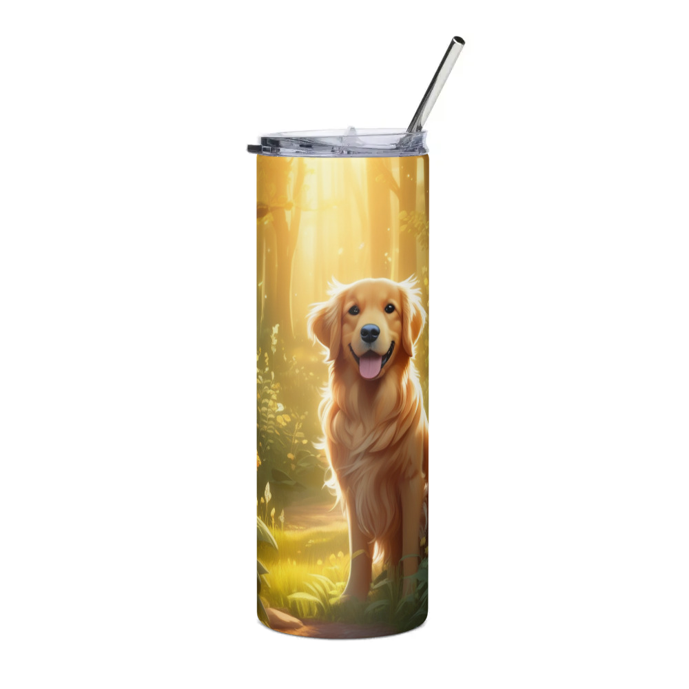 PugMug Custom Golden Retriever Stainless Steel Tumbler