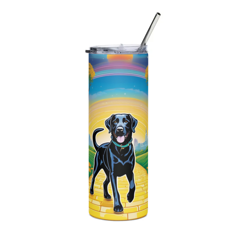 PugMug Custom Black Labrador Retriever Stainless Steel Tumbler