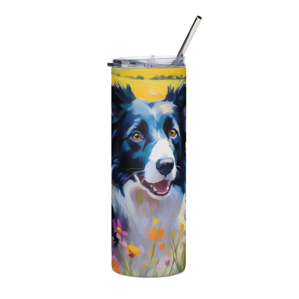 PugMug Custom Border Collie Stainless Steel Tumbler