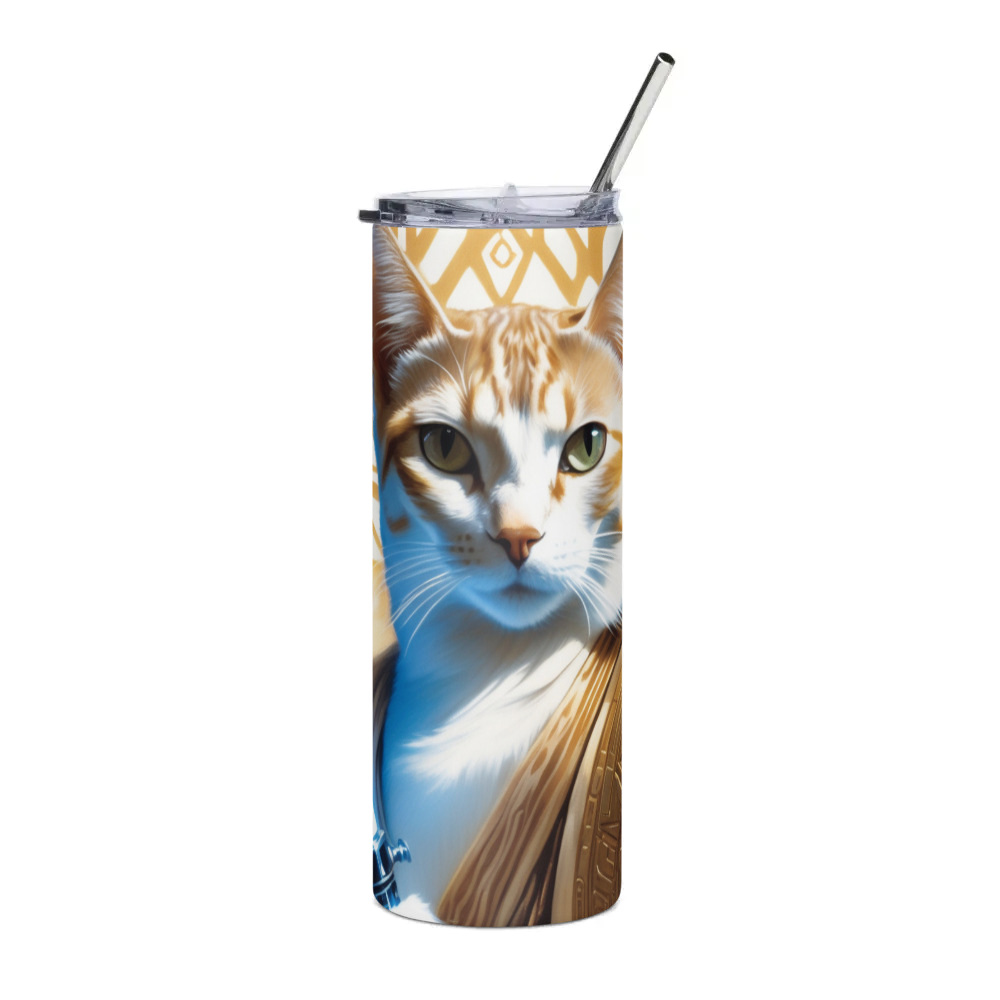 PugMug Custom White Abyssinian Cat Stainless Steel Tumbler