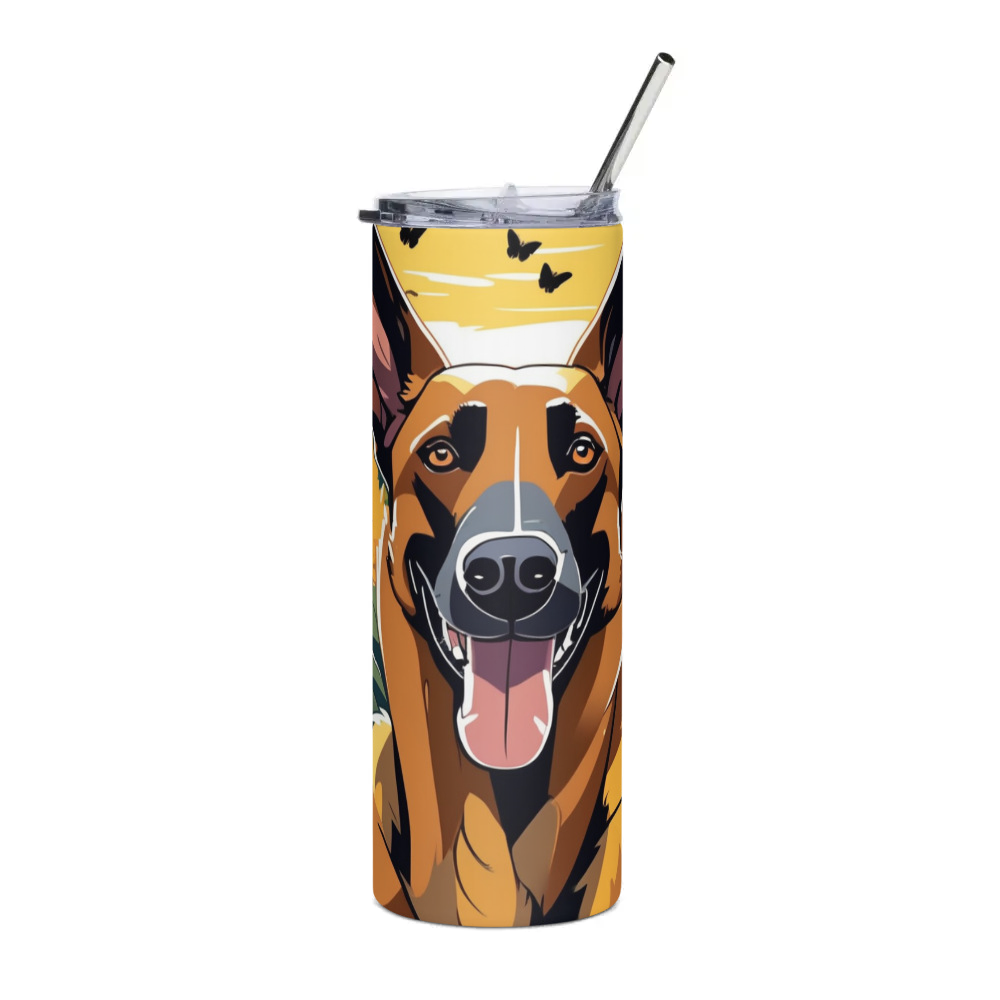 PugMug Custom Belgian Malinois Stainless Steel Tumbler