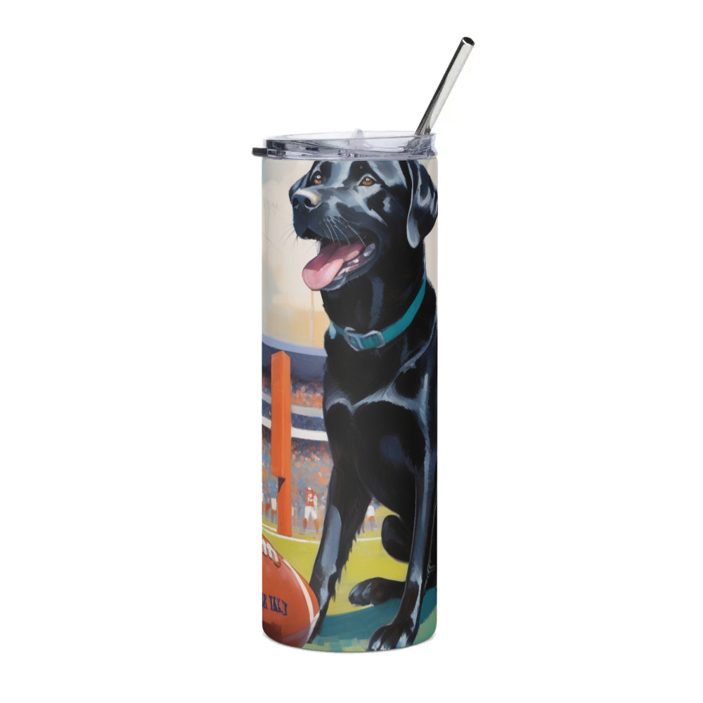 PugMug Custom Black Labrador Retriever Stainless Steel Tumbler