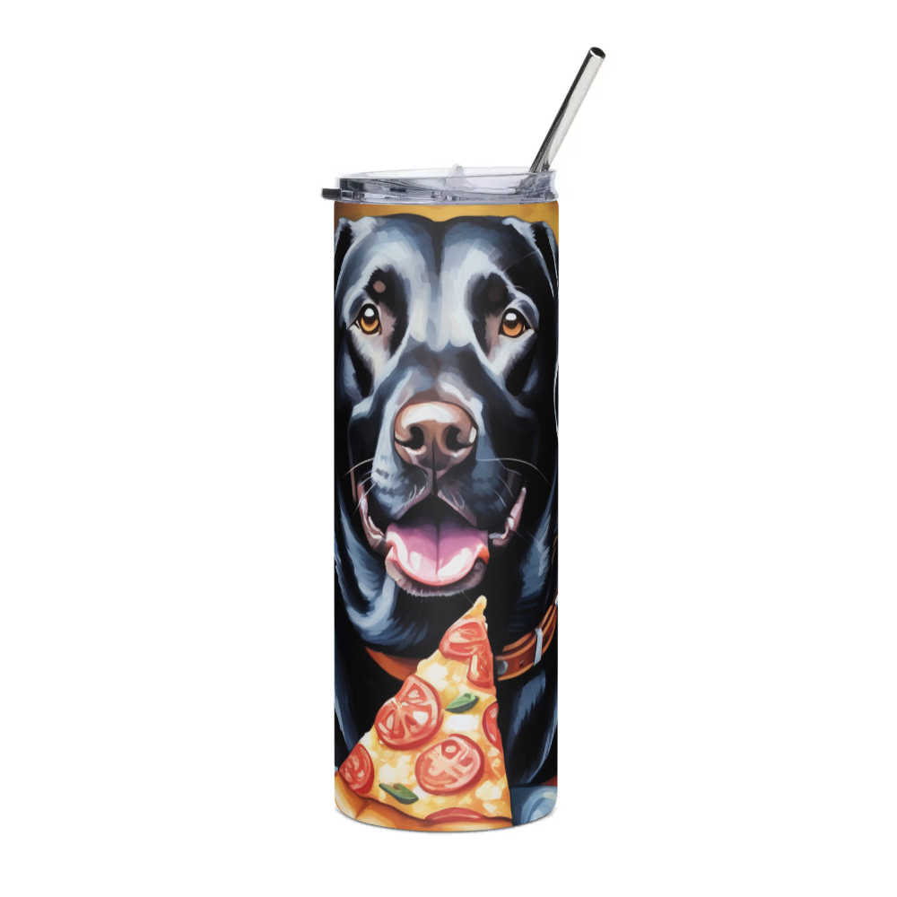 PugMug Custom Black Labrador Retriever Stainless Steel Tumbler