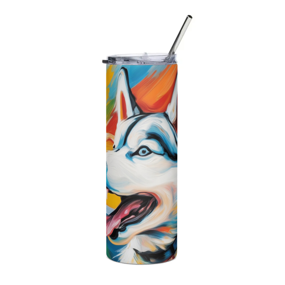 PugMug Custom Siberian Husky Stainless Steel Tumbler