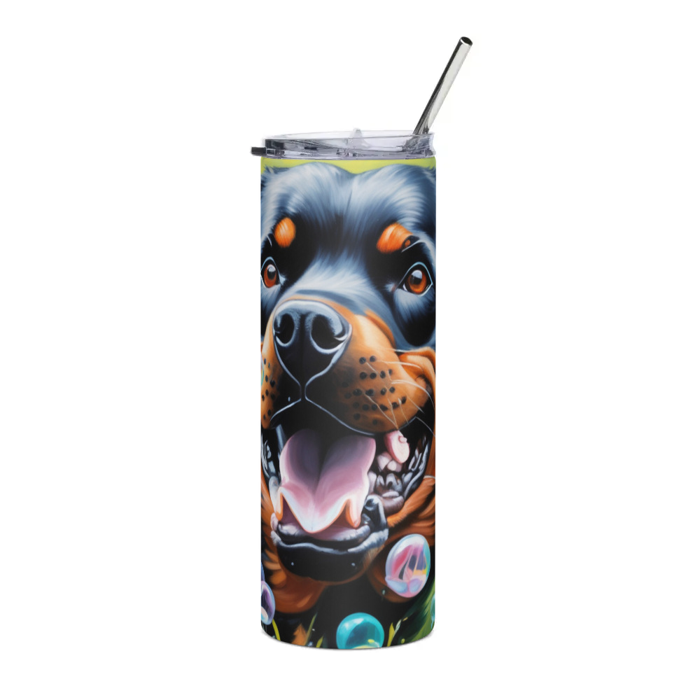 PugMug Custom Rottweiler Stainless Steel Tumbler