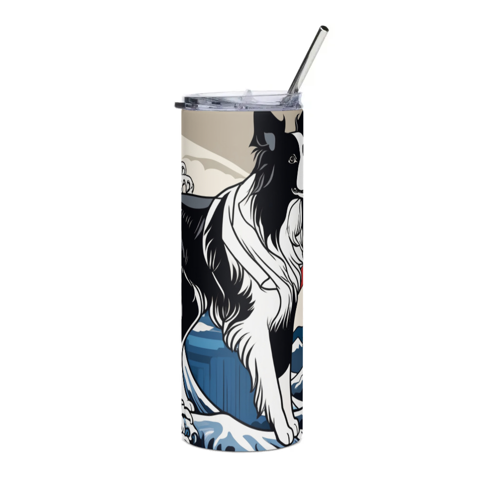 PugMug Custom Border Collie Stainless Steel Tumbler
