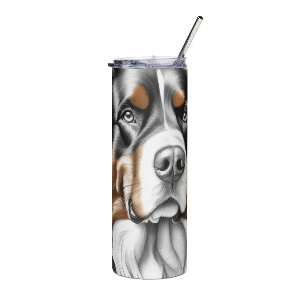 PugMug Custom Bernese Mountain Dog Stainless Steel Tumbler