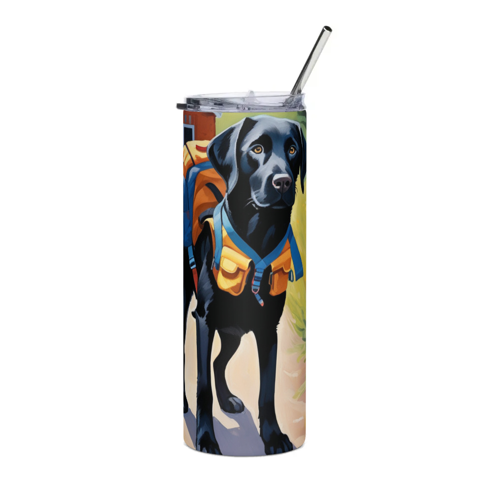 PugMug Custom Black Labrador Retriever Stainless Steel Tumbler