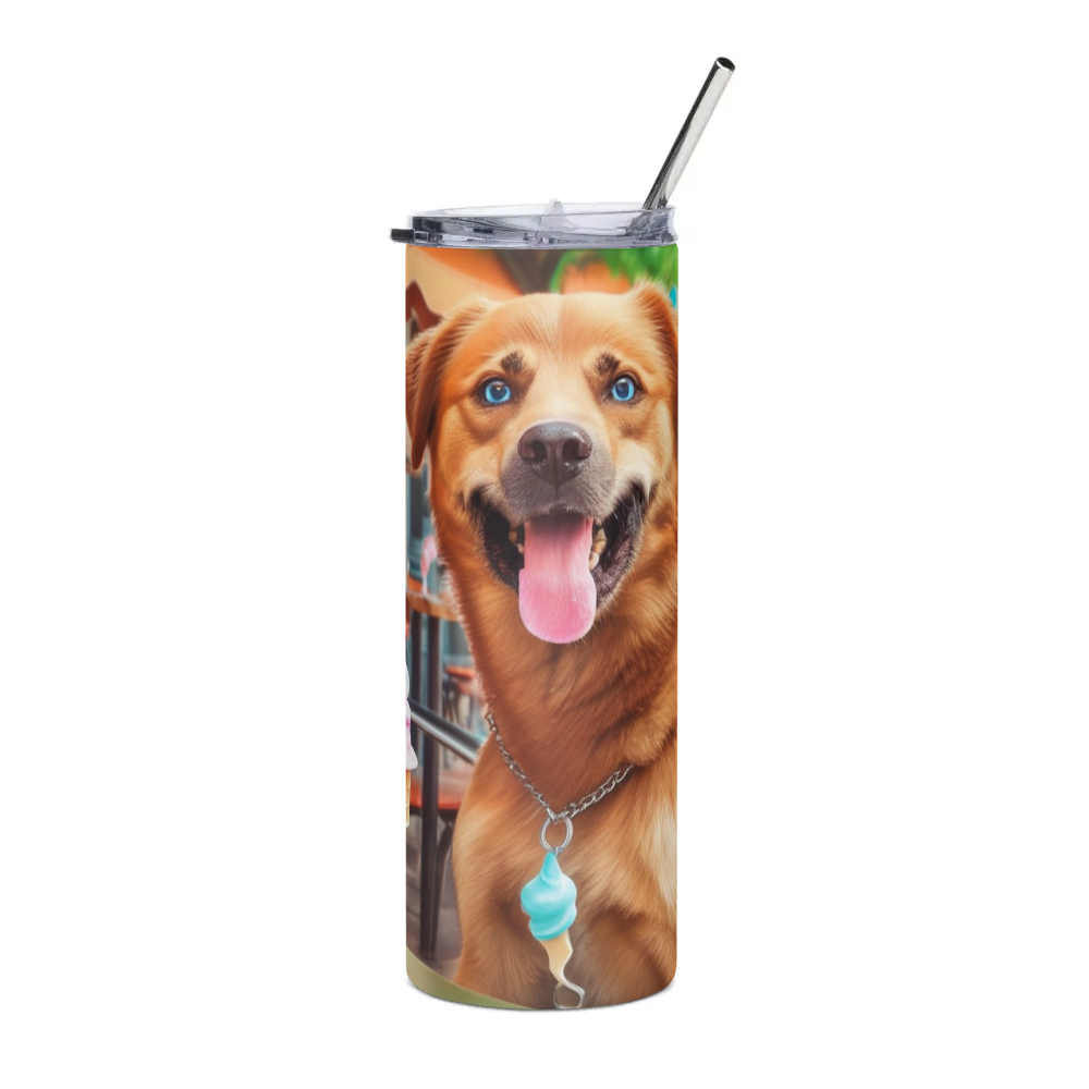 PugMug Custom Blue Stainless Steel Tumbler