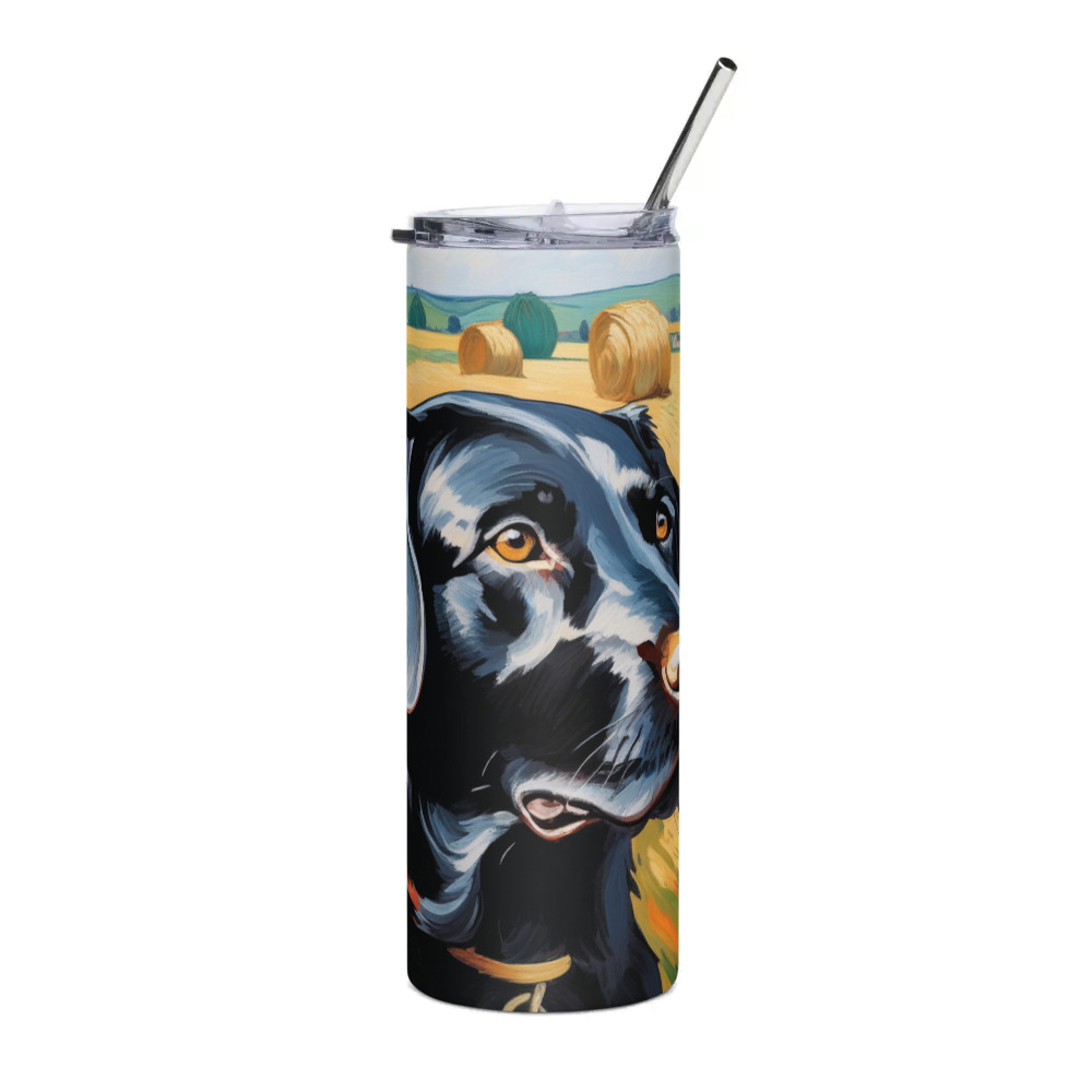 PugMug Custom Black Labrador Retriever Stainless Steel Tumbler