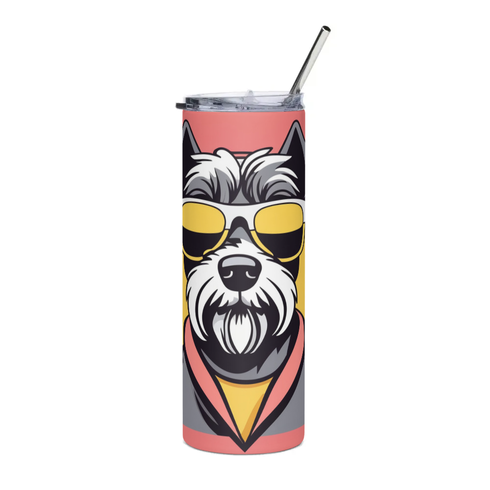 PugMug Custom Miniature Schnauzer Stainless Steel Tumbler