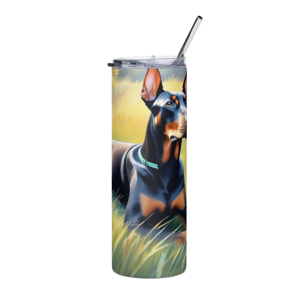 PugMug Custom Doberman Pinscher Stainless Steel Tumbler