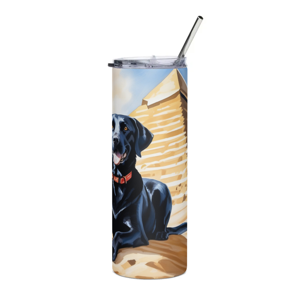 PugMug Custom Black Labrador Retriever Stainless Steel Tumbler