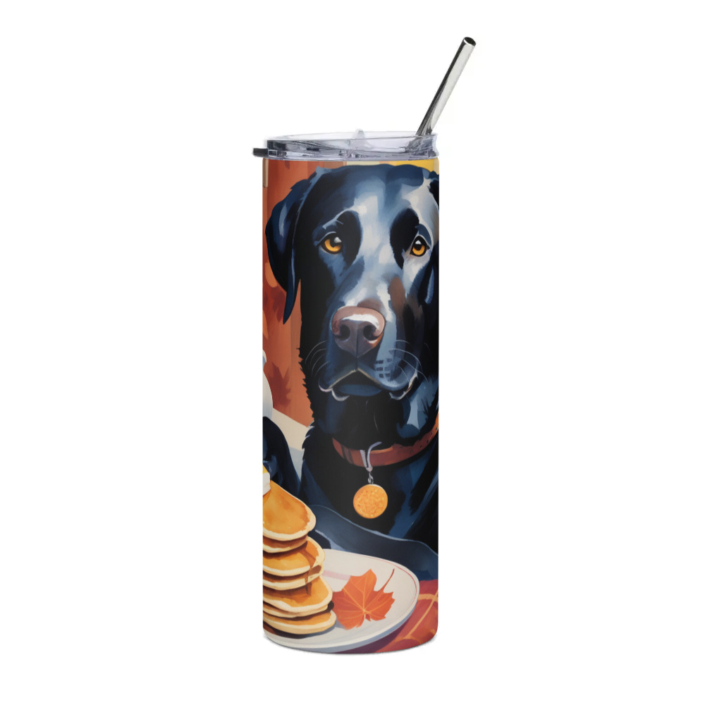 PugMug Custom Black Labrador Retriever Stainless Steel Tumbler