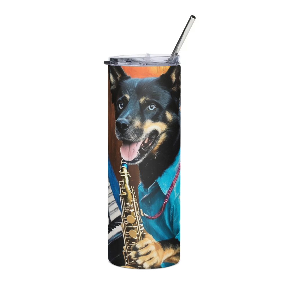 PugMug Custom Blue Stainless Steel Tumbler