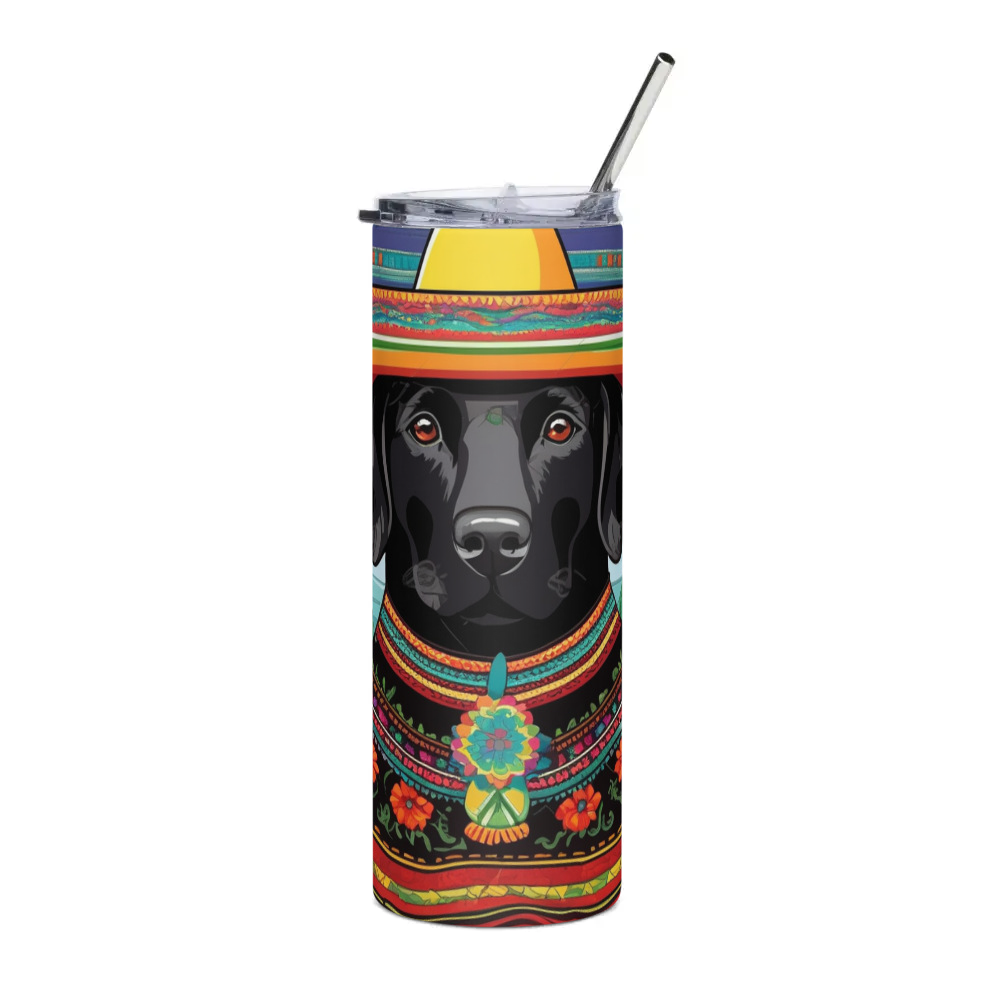 PugMug Custom Black Labrador Retriever Stainless Steel Tumbler