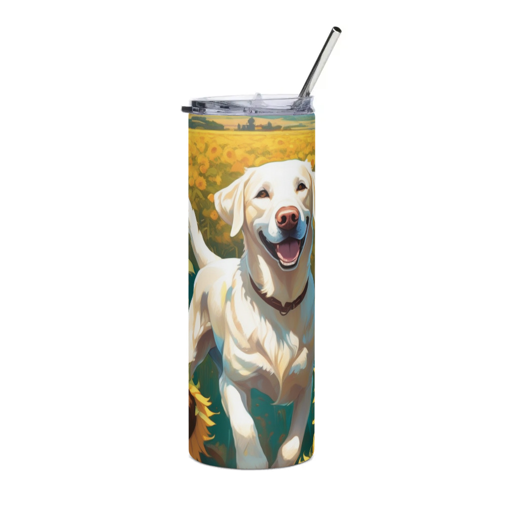 PugMug Custom White Labrador Retriever Stainless Steel Tumbler