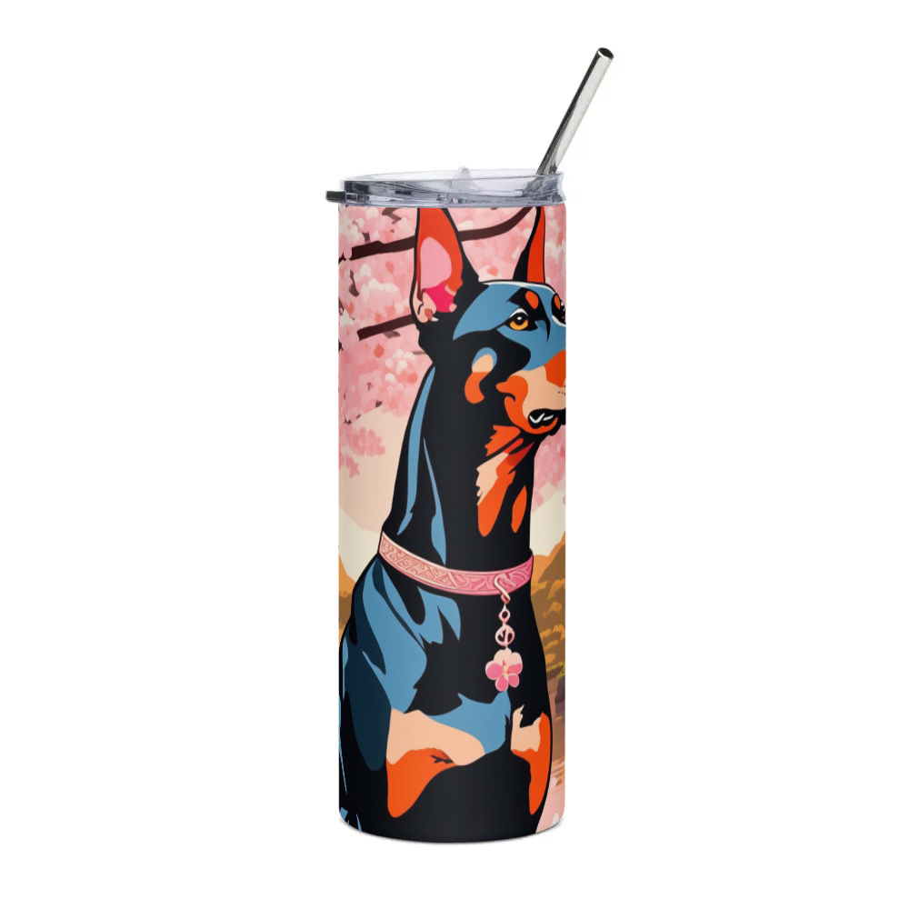 PugMug Custom Doberman Pinscher Stainless Steel Tumbler