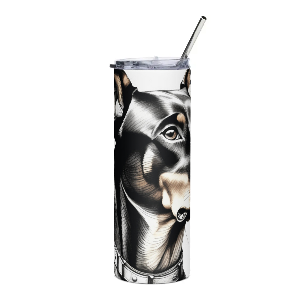 PugMug Custom Doberman Pinscher Stainless Steel Tumbler