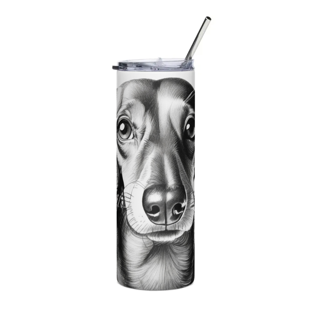 PugMug Custom Tan Dachshund Stainless Steel Tumbler