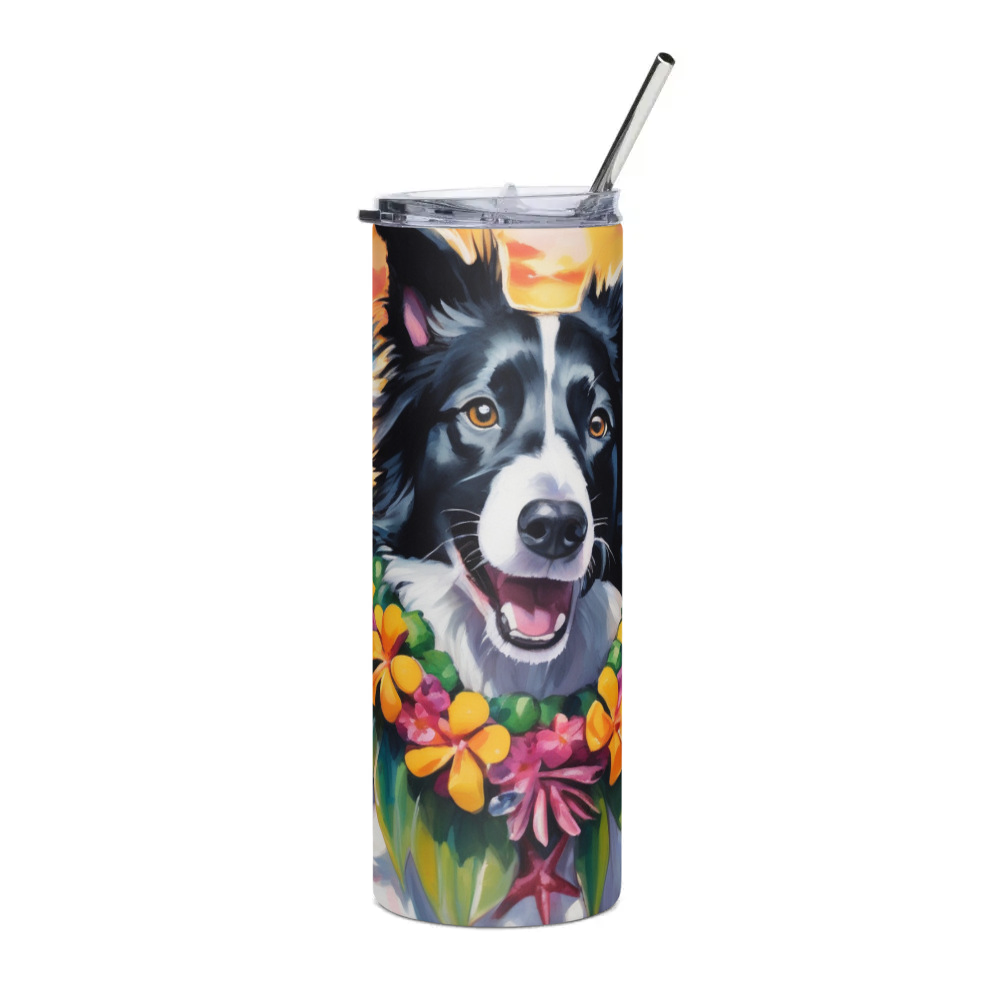 PugMug Custom Border Collie Stainless Steel Tumbler