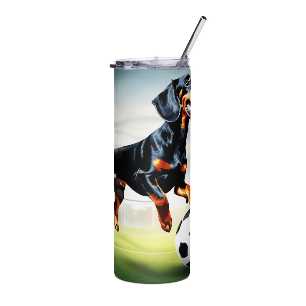 PugMug Custom Black Dachshund Stainless Steel Tumbler