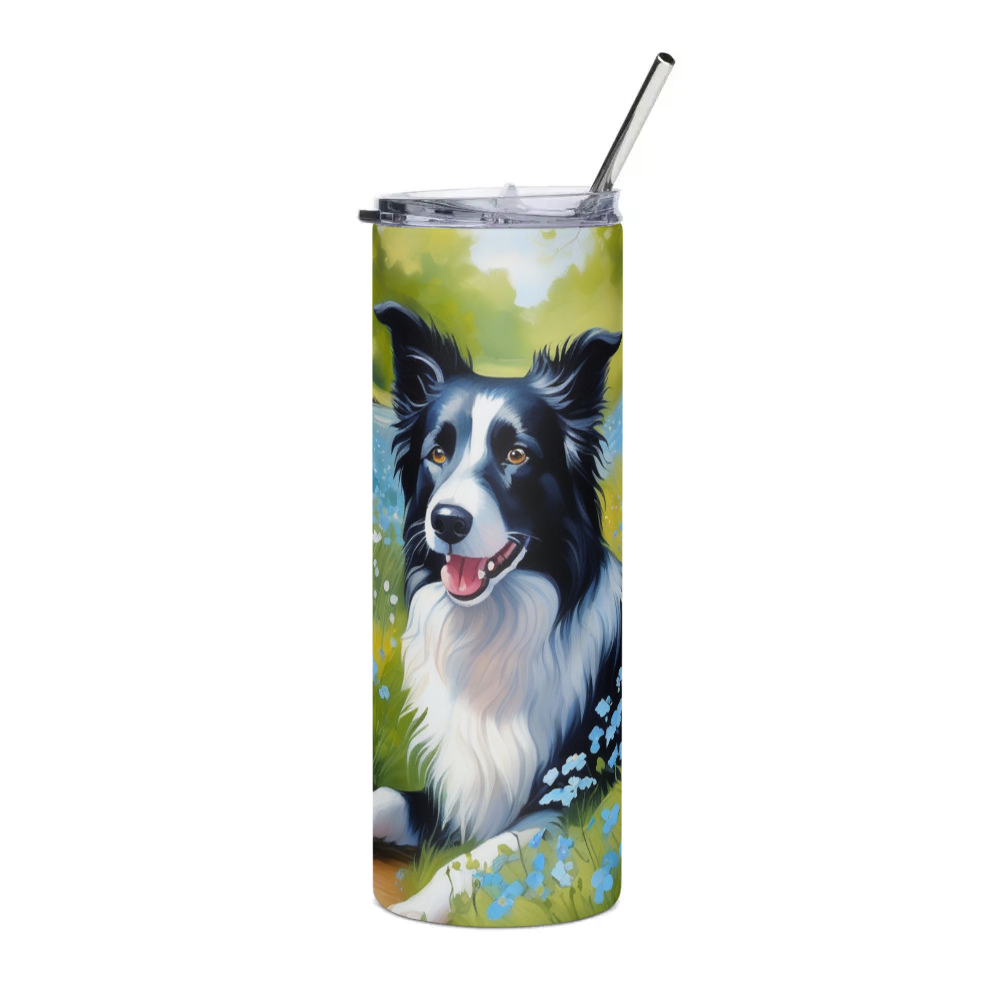 PugMug Custom Border Collie Stainless Steel Tumbler