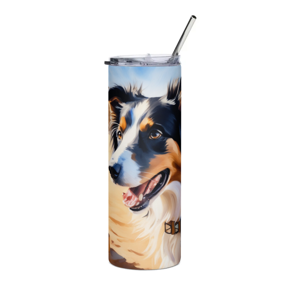 PugMug Custom Border Collie Stainless Steel Tumbler
