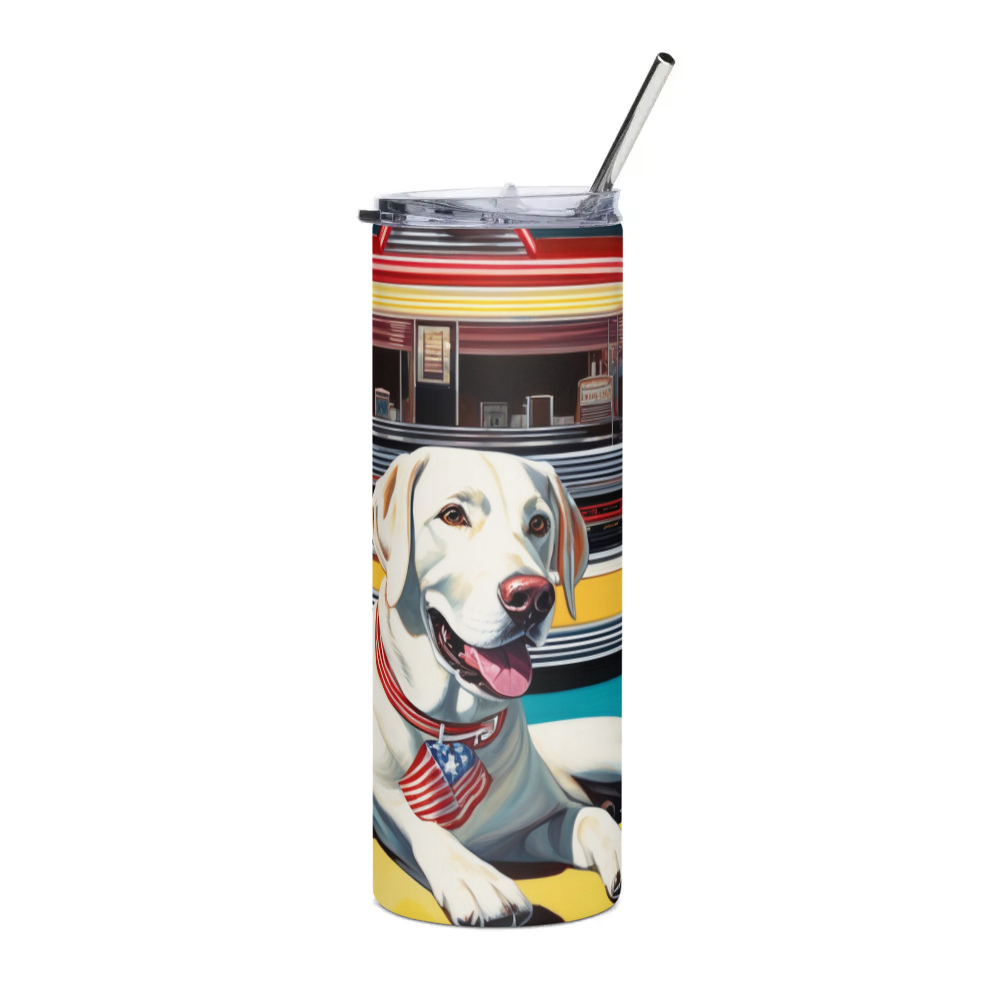 PugMug Custom White Labrador Retriever Stainless Steel Tumbler