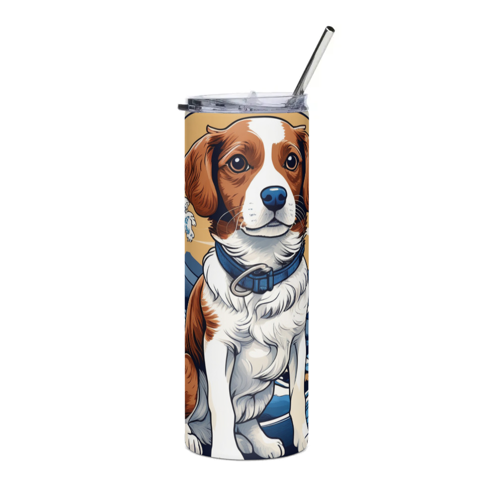PugMug Custom Brittany Dog Stainless Steel Tumbler