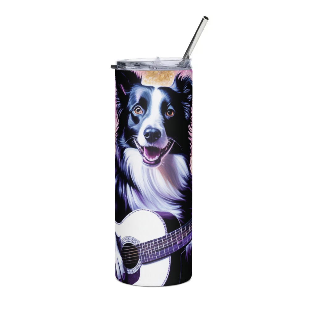 PugMug Custom Border Collie Stainless Steel Tumbler