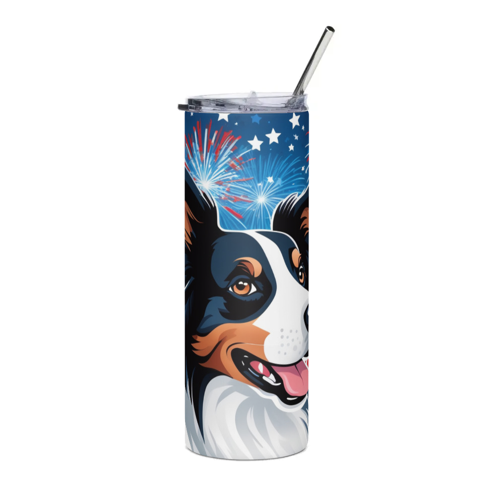 PugMug Custom Border Collie Stainless Steel Tumbler
