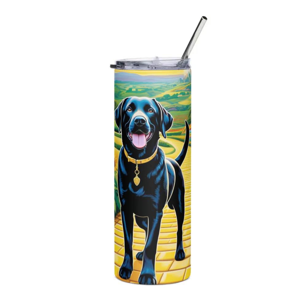 PugMug Custom Black Labrador Retriever Stainless Steel Tumbler