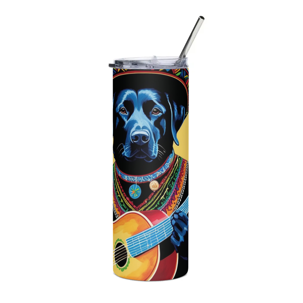 PugMug Custom Black Labrador Retriever Stainless Steel Tumbler