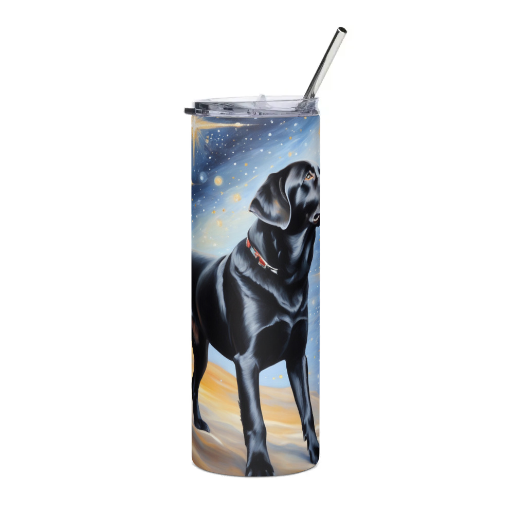 PugMug Custom Black Labrador Retriever Stainless Steel Tumbler