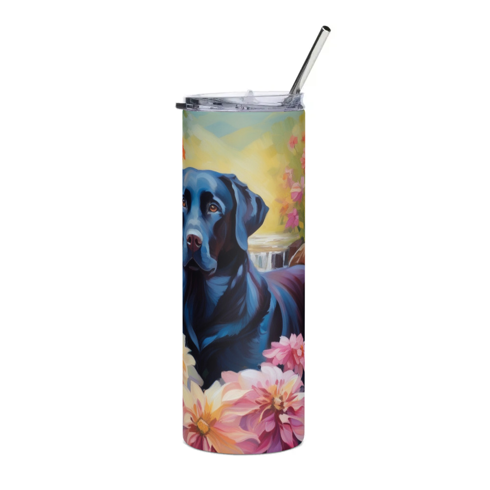 PugMug Custom Black Labrador Retriever Stainless Steel Tumbler