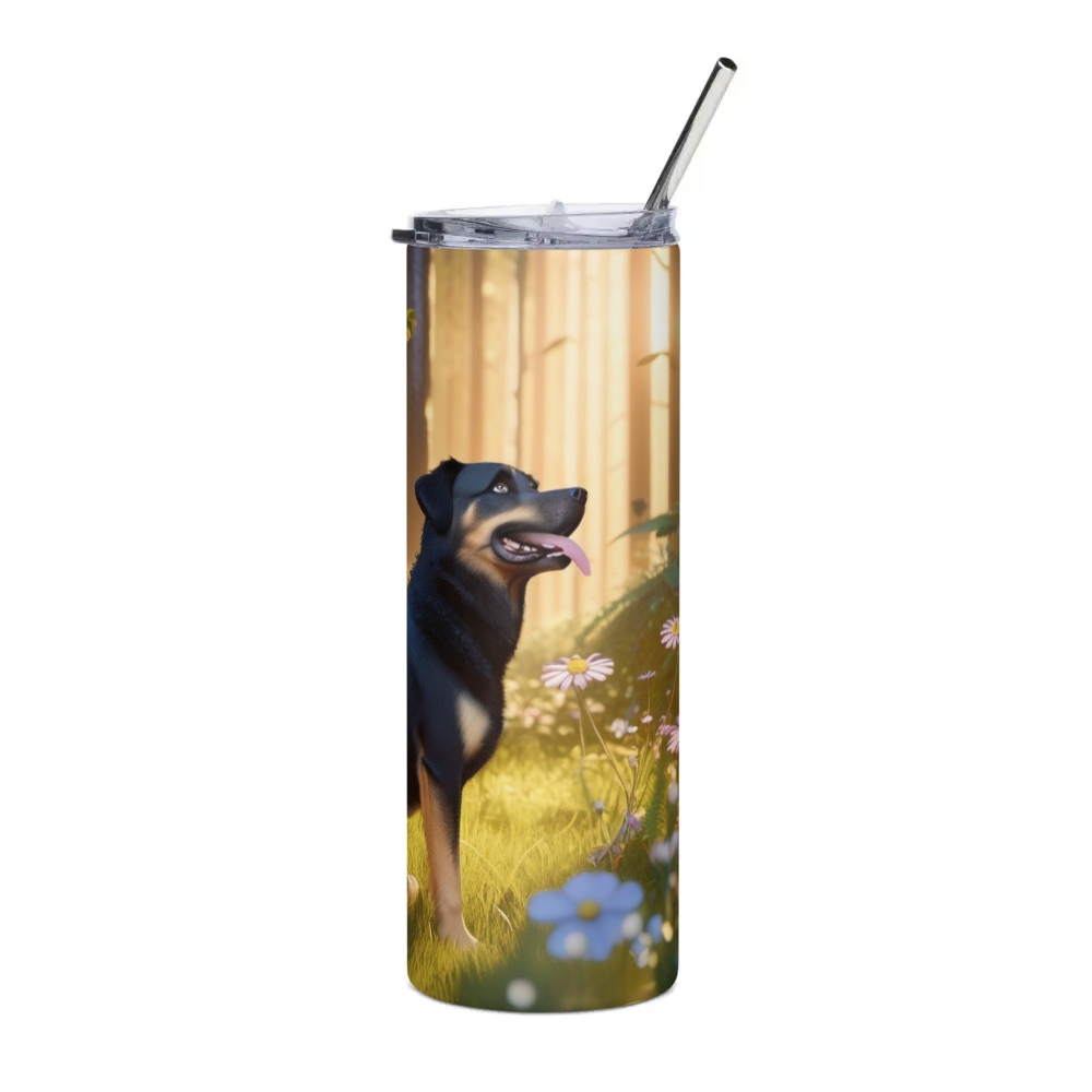 PugMug Custom Blue Stainless Steel Tumbler