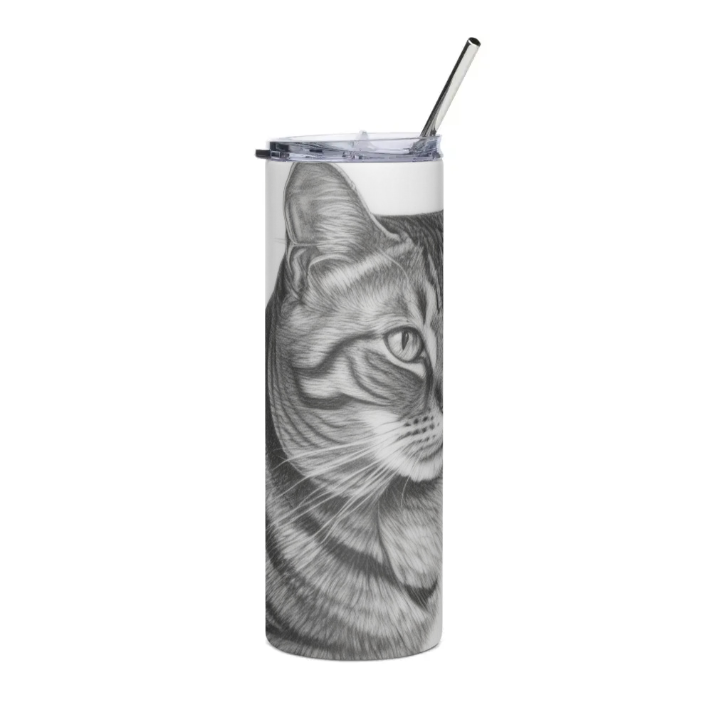 PugMug Custom Tabby Exotic Cat Stainless Steel Tumbler