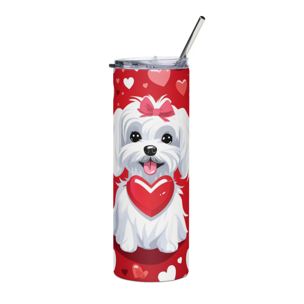 PugMug Custom Maltese Dog Stainless Steel Tumbler