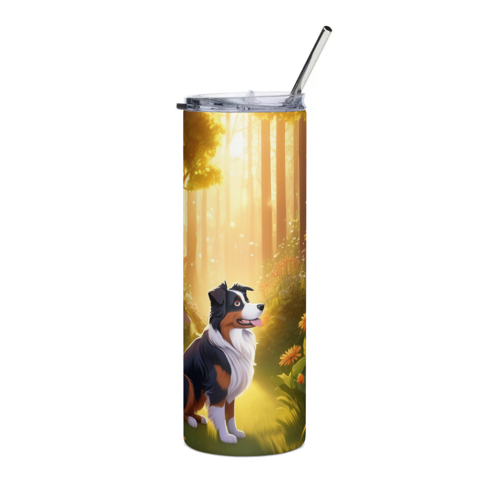 PugMug Custom Australian Shepherd Dog Stainless Steel Tumbler