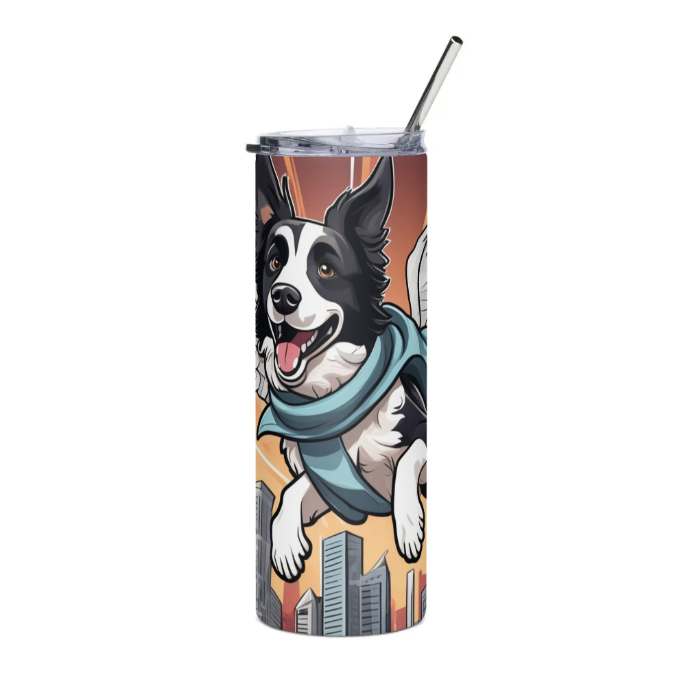 PugMug Custom Border Collie Stainless Steel Tumbler