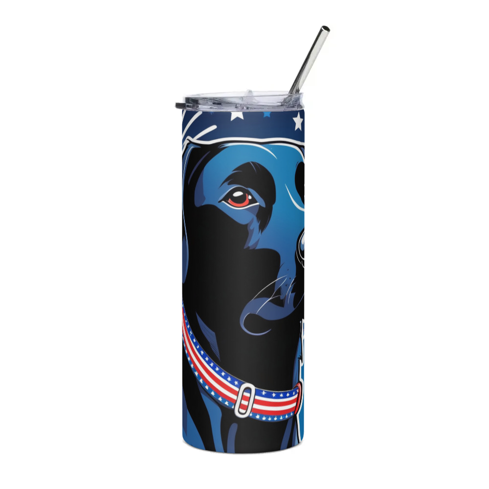 PugMug Custom Black Labrador Retriever Stainless Steel Tumbler