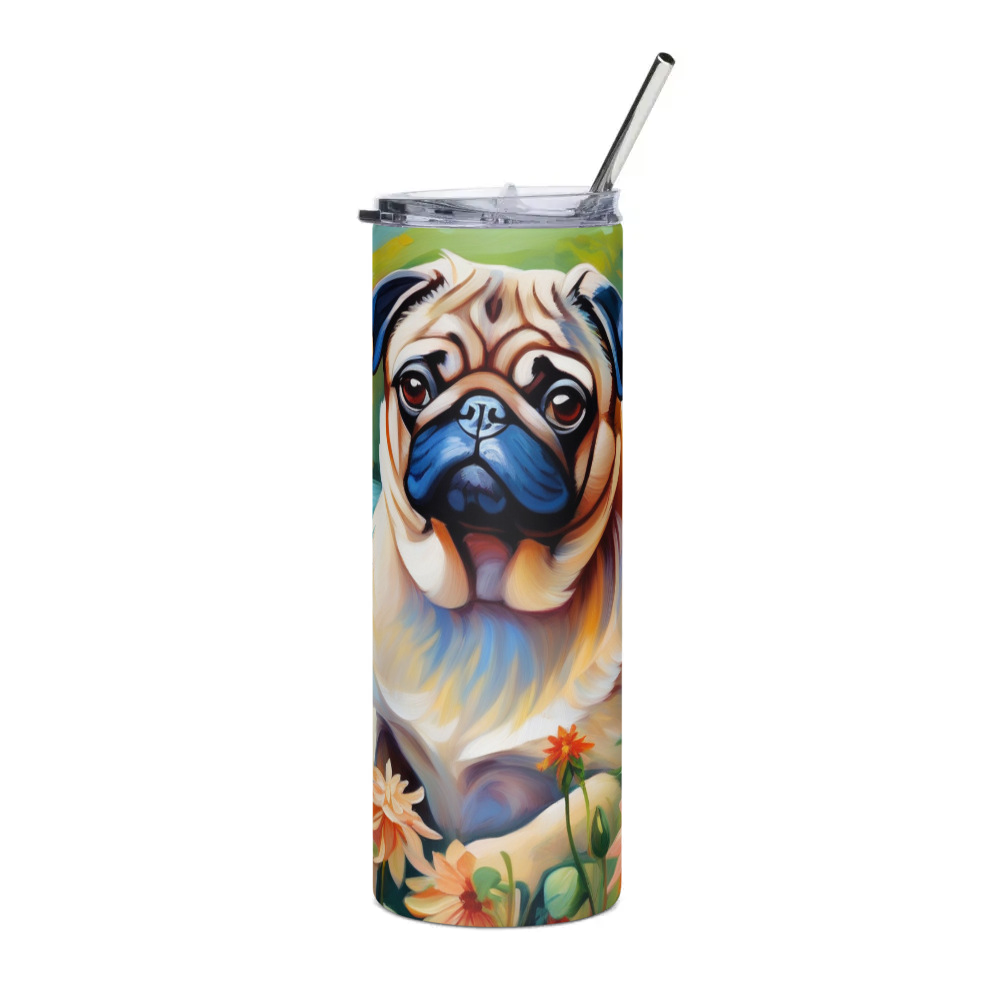 PugMug Custom Pug Stainless Steel Tumbler