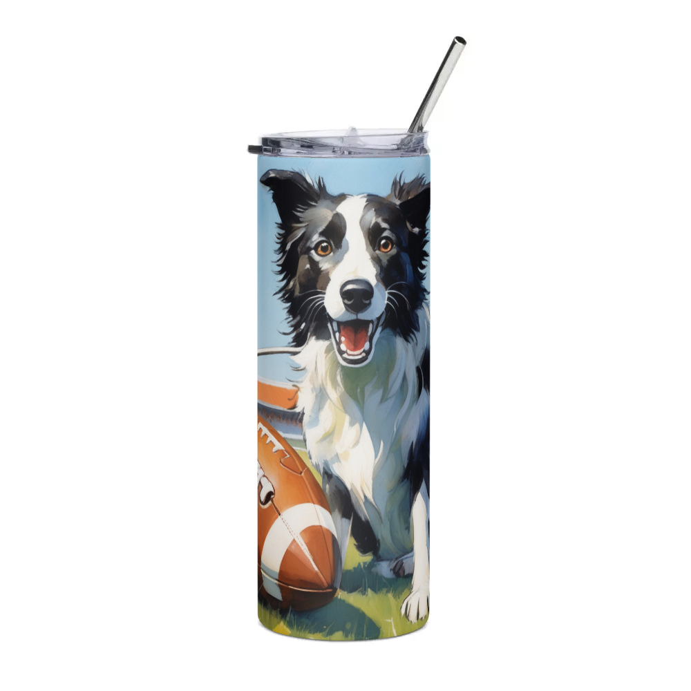 PugMug Custom Border Collie Stainless Steel Tumbler